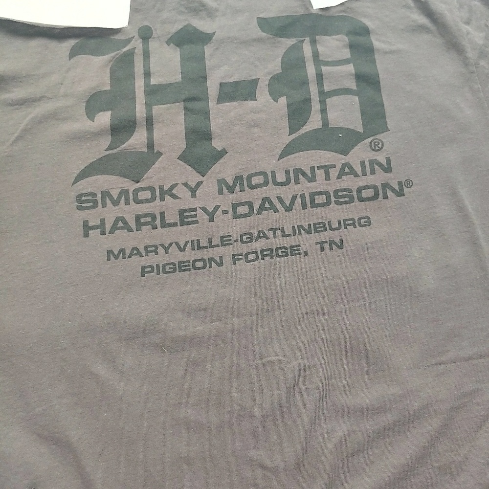 Harley Davidson Custom cut cold shoulder tshirt - Picture 4 of 5